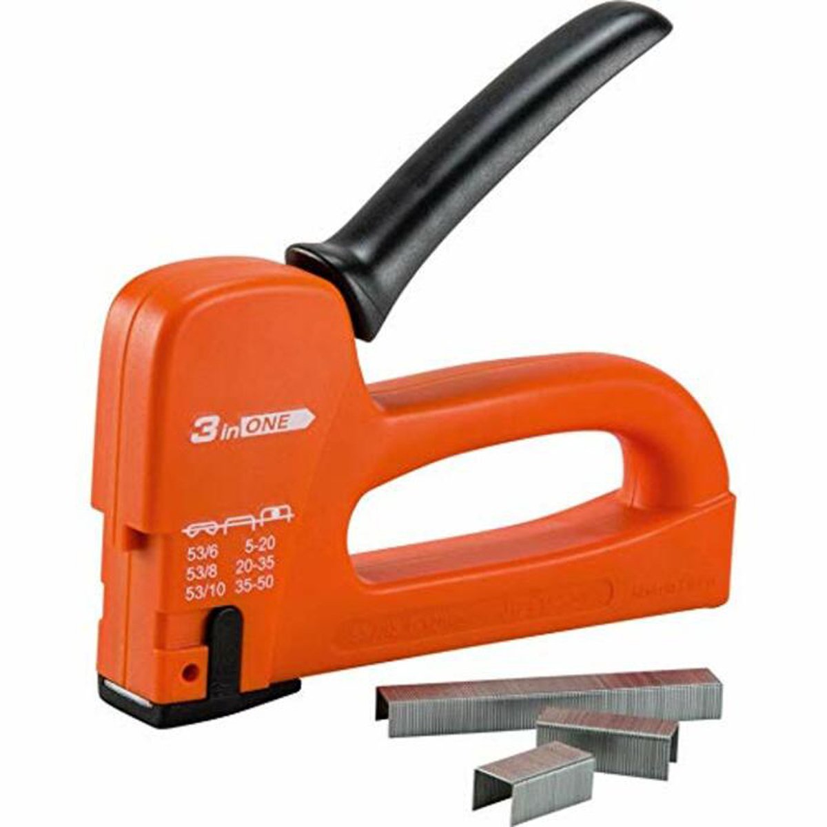 3-in-1 Handtacker: Muur, Bedrading & Bulk - Inclusief 100 nietjes