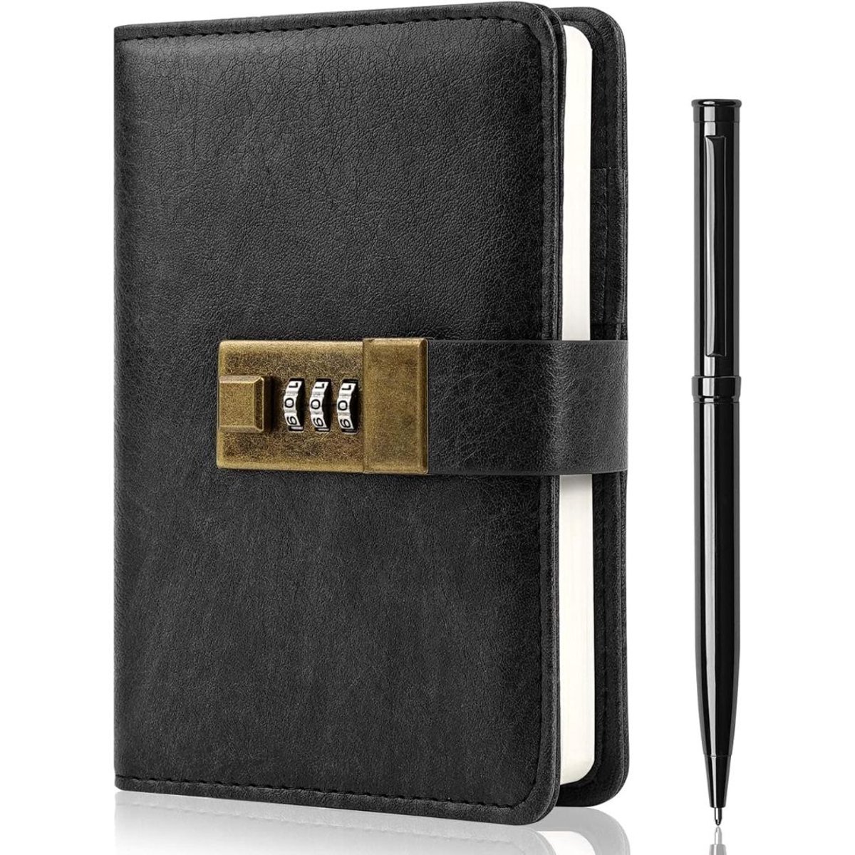 DailySupplies® Dagboek met Slot Volwassenen - Notitieboek - 15x11x2 - Zwart