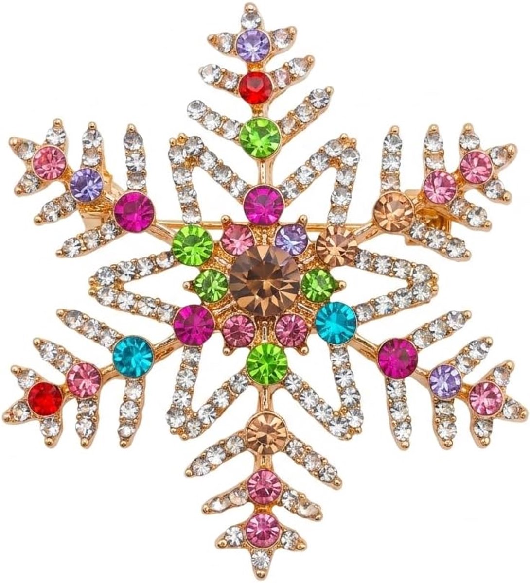Sneeuwvlok Broche Kerst Pin Kristal Winter Pin