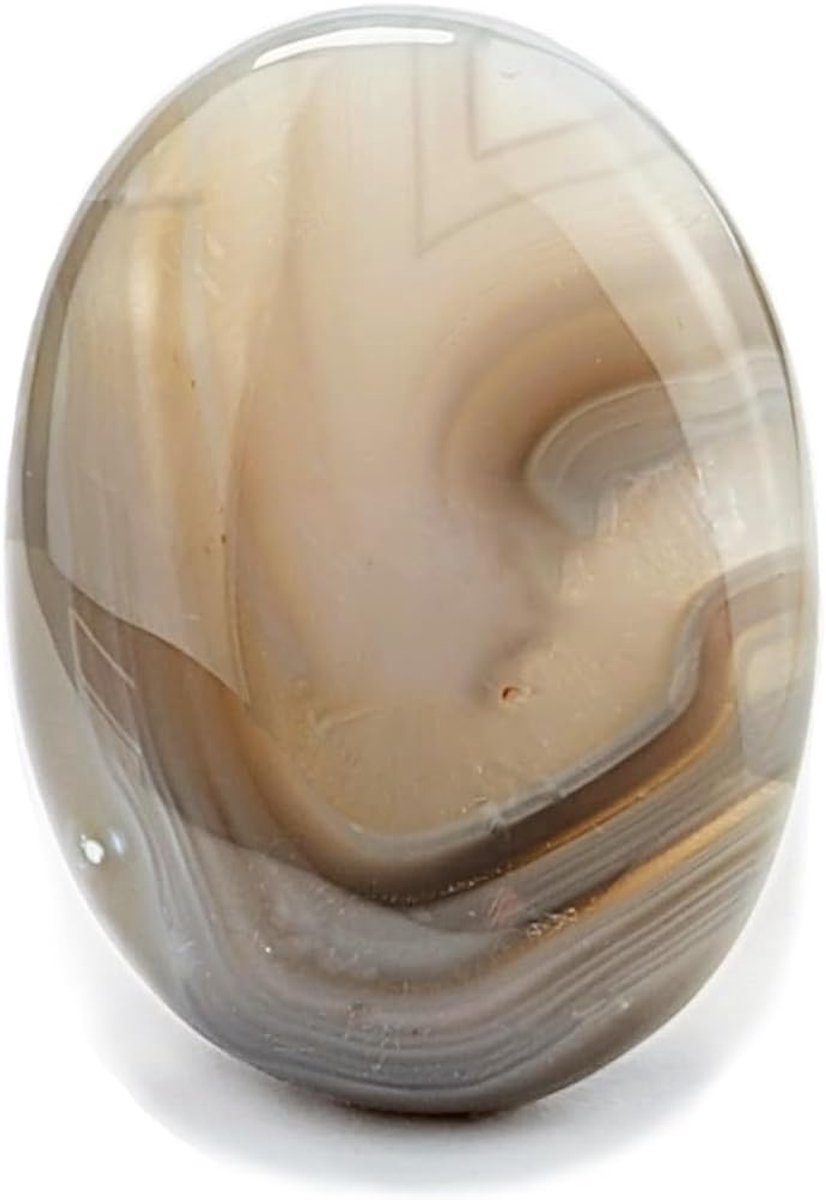 Stone van hoge kwaliteit, handpalm, helende kristallen, gepolijste steen, chakra en Reiki-stenen (Rubaned Gate, 40 g - 60 g)