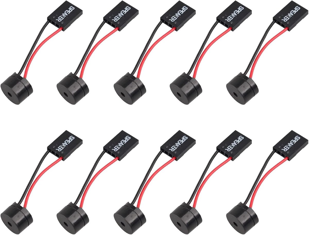 10 Stuks Desktop PC Computer Mainboard Internal Buzzer Speaker Beep Black, Computer Mainboard Buzzer, Desktop Pc Computer Moederbord Case Internal Speaker Connector Plug