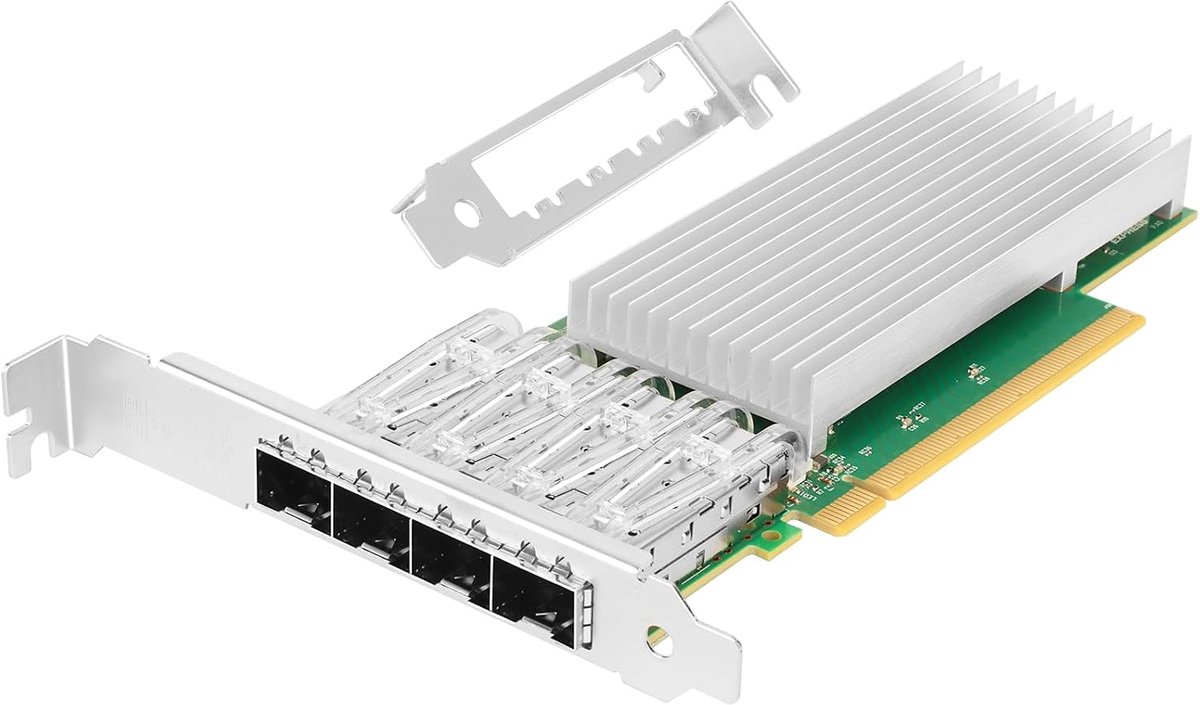 Ethernet-netwerkkaart voor Intel E810-XXVDA4 E810 CAM1 chipset PCIe 4.0 x16 25 GB Quad Port SFP28 LAN-kaart compatibel met Windows Server/Windows/Linux/VMware/ESX