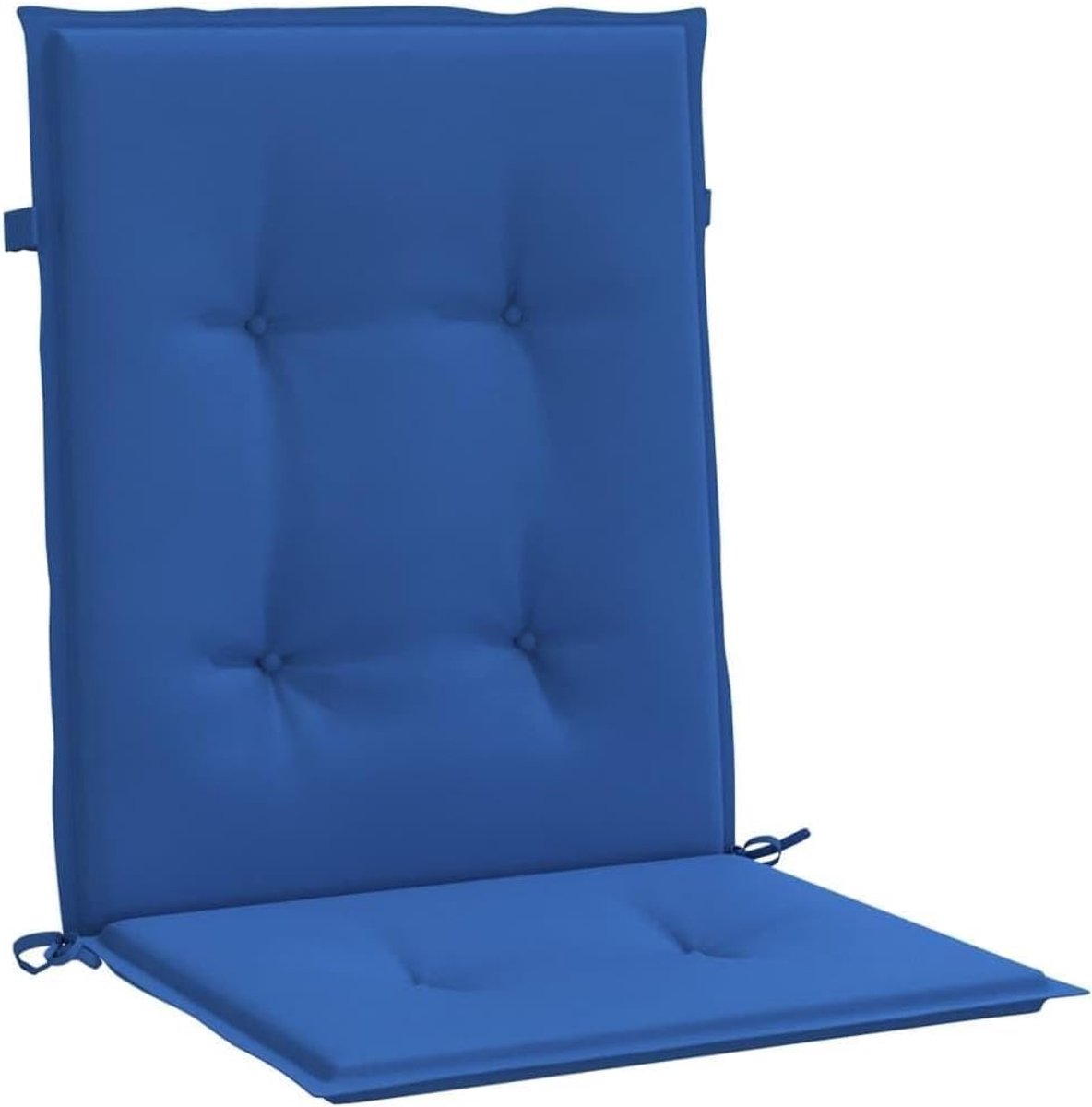 Tuinstoelkussens voor lage rugleuning, 6 stuks, 100 x 50 x 3 cm, Oxford-weefsel, waterafstotend, gevuld met schuimstof, antislip, met koorden en elastiek, veelzijdig inzetbaar