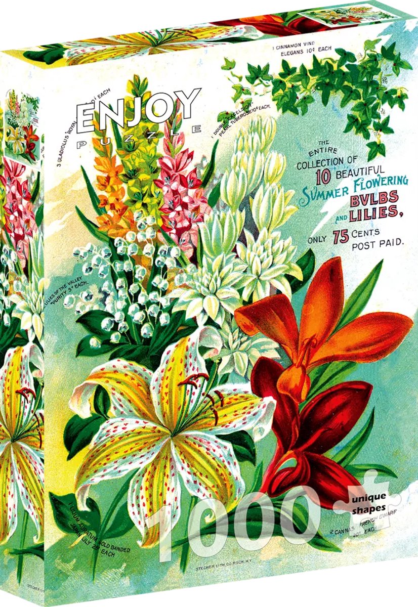 Enjoy Puzzle Vintage Flower Catalog Art (1000).