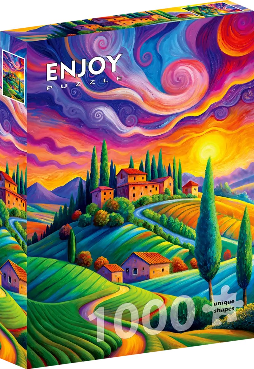 Enjoy Puzzle legpuzzel Toscane landschap 1000 stukjes premium kwaliteit.