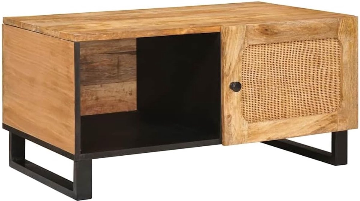 Mangohout Rechthoekige Stijlvolle Salontafel Natuurlijk 80x50x40cm