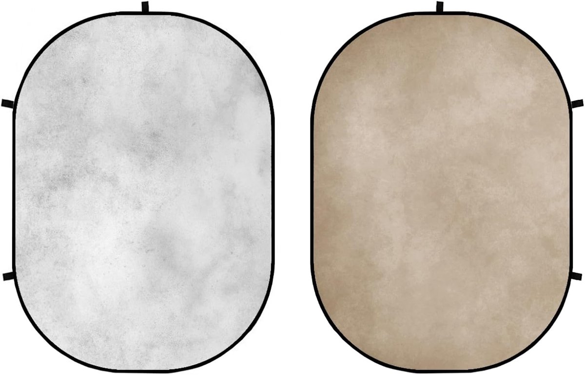 1.5x2m Beige/Grijs Achtergrond Opvouwbare Achtergrond Pop Up Achtergrond Opvouwbare Achtergrond voor Online Vergadering Portret Fotografie Studio Foto Props