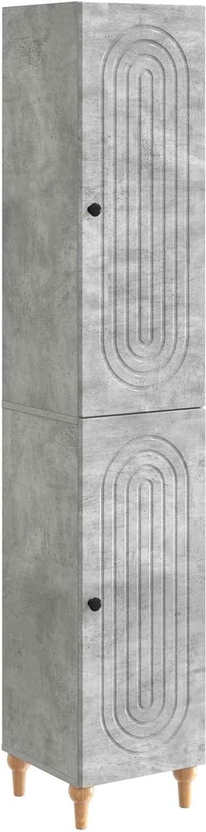 2 stuks, grijs, beton, technisch hout