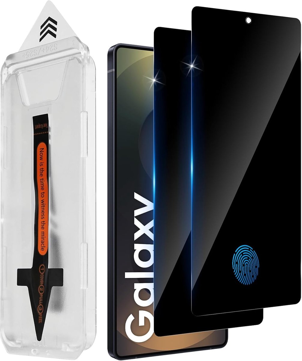 Beschermfolie voor Samsung Galaxy S25 Ultra voor pantserglas, 2 stuks [auto-installatie] anti-spiraal folie privacy veiligheidsglas extreem krasbestendig 9H, anti-vingerafdruk