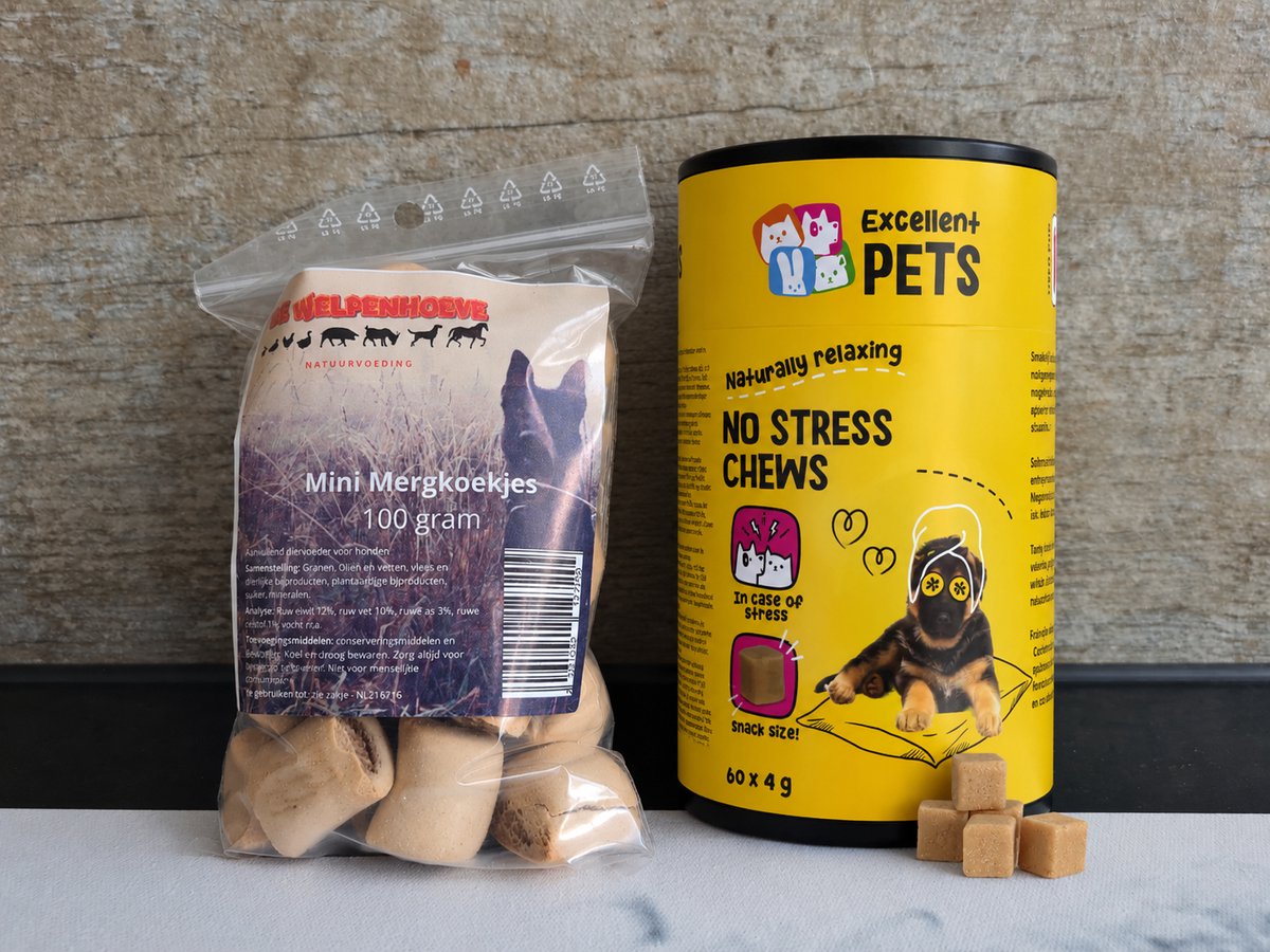Excellent Pets No Stress Hond - Soft Chews 60 stuks en 100 gram extra snacks