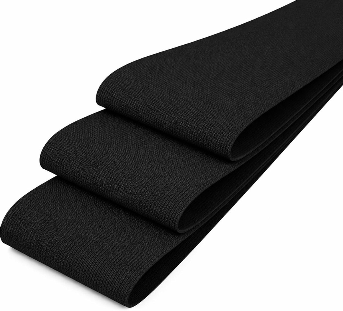 Elastische Band 75mm - 1 Meter - Elastiek voor Kleding, Tailleband, Naaien en Doe-het-zelf Knutselen - Zwart