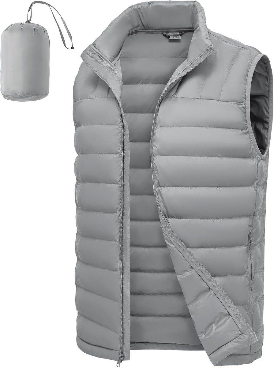Donhobo Gewatteerd vest voor heren, opvouwbaar buffervest, overgangsvest
