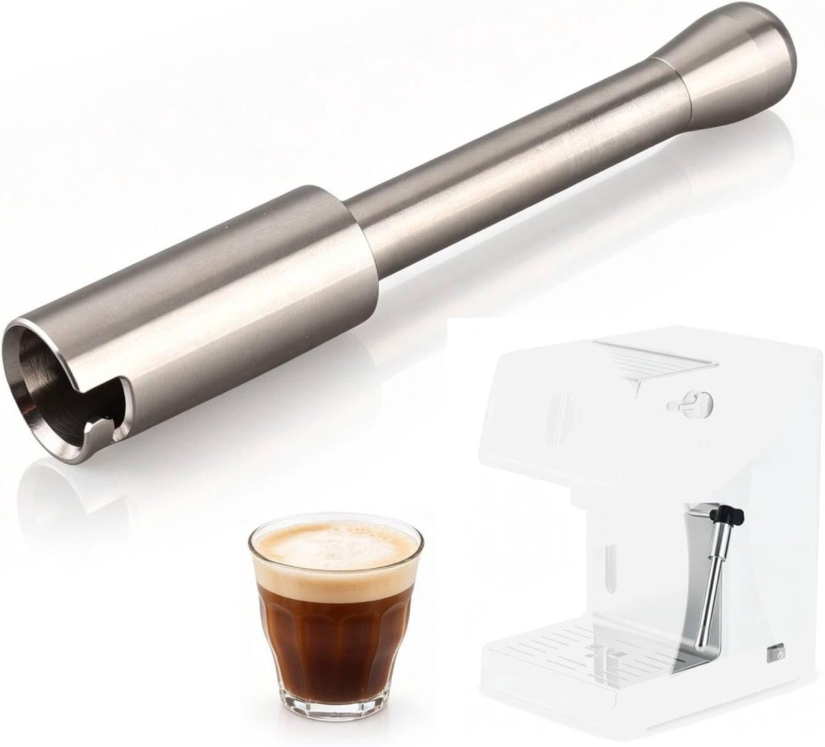 Koffie Stoom Uitloop Nozzle, Rvs Output Rijk Melkschuim Stoom Wand Uitloop Nozzle Tip Vervanging Voor EC685 Koffiezetapparaat Machine