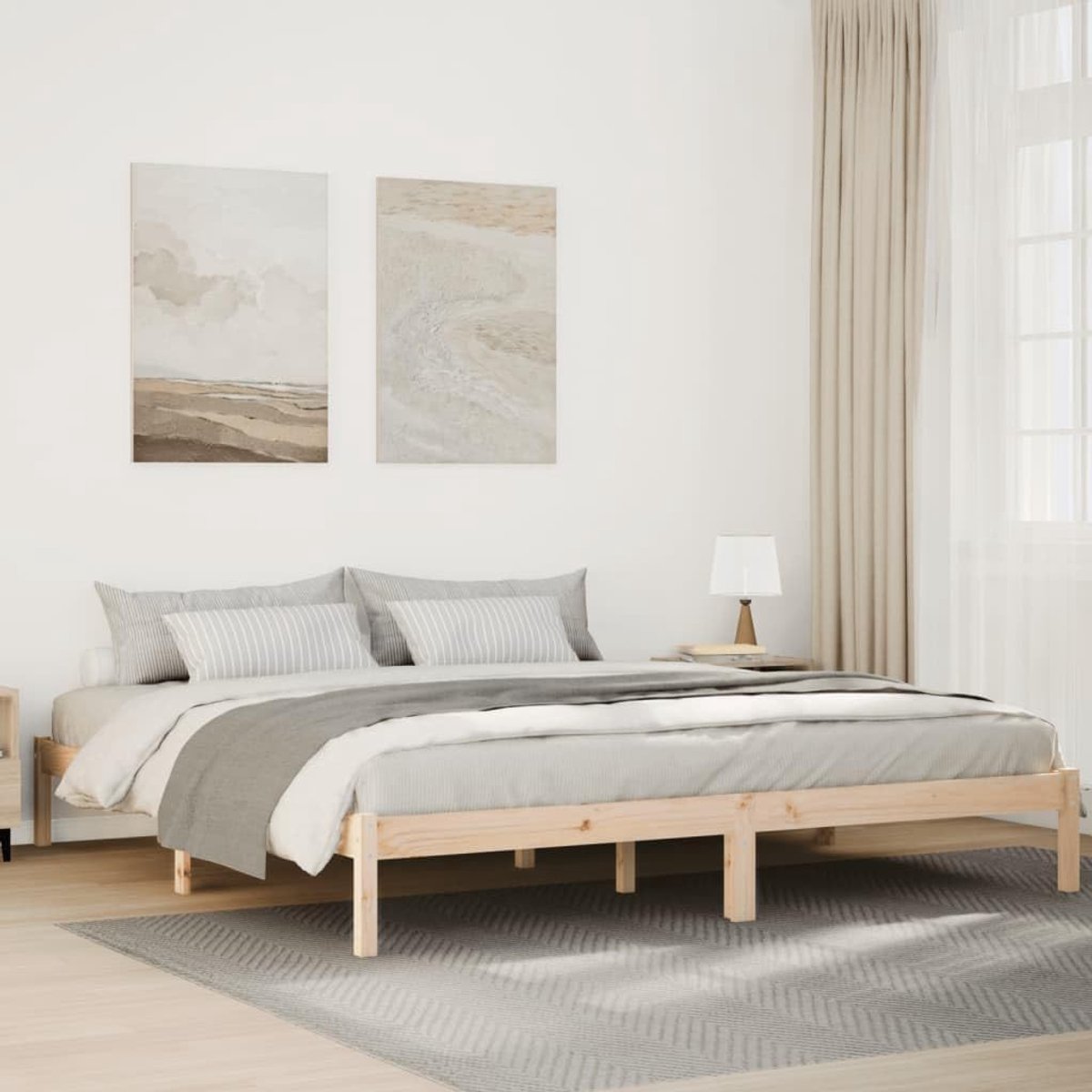 Grenenhout Rustiek Lattenbodem 180x220 cm naturel