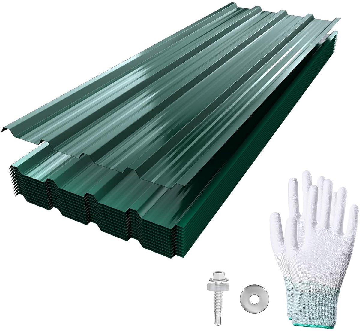 129x45cm groen 12 dakplaten verzinkt weerbestendig