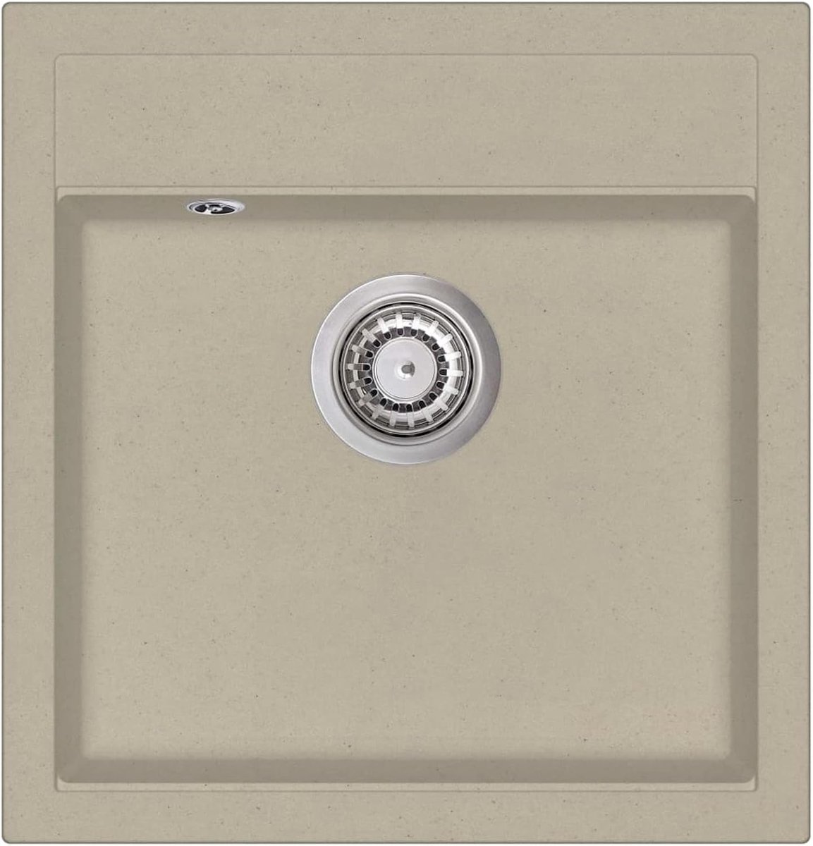 Granieten gootsteen inbouwspoelbak spoelbak | keukenspoelbak met wastafel, beige, bekkengrootte: 425 x 357 x 200 mm