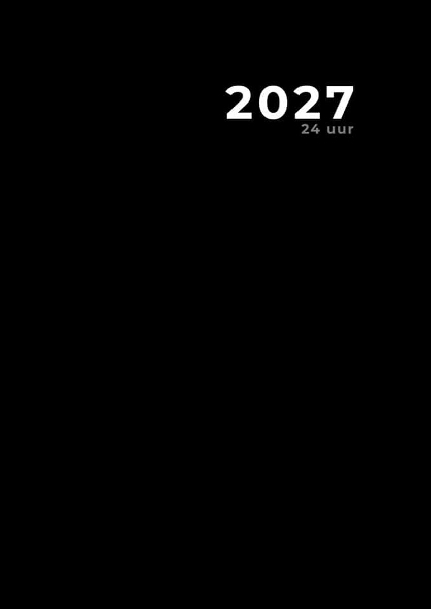 , 24 uur: Agenda of Jaarboek large formaat, klassiek zwart