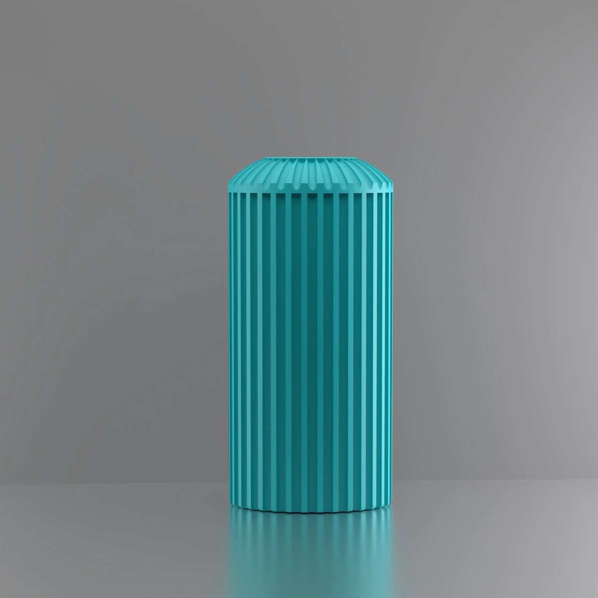 3d-gezellig Napels - Vaas - Turkooise - Maat 25 cm - 100% gerecycled PLA (bioplastic)