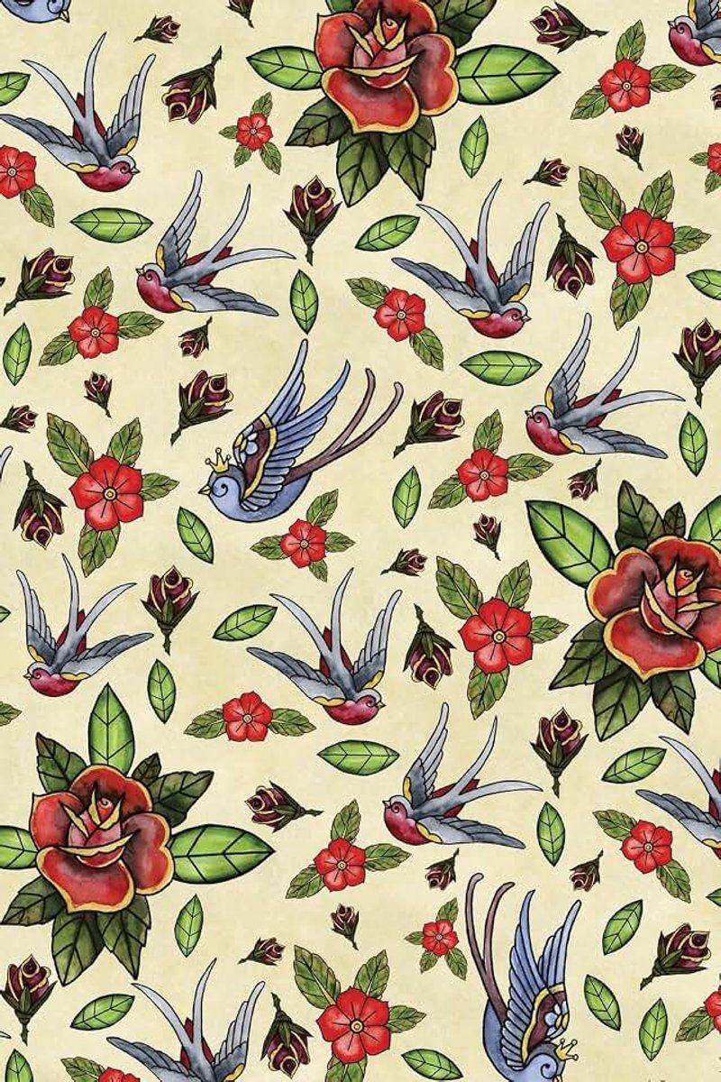 Floral Notebook: Blank Journal Diary Log