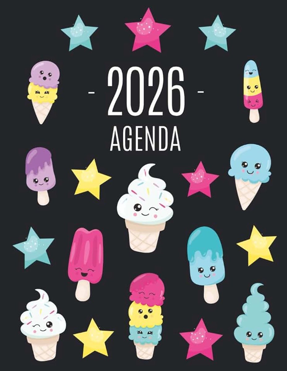 Gelato Agenda 2026: Pianificatore Annuale 2026 | Da Gennaio a Dicembre (12 Mesi) | Organizer & Diario