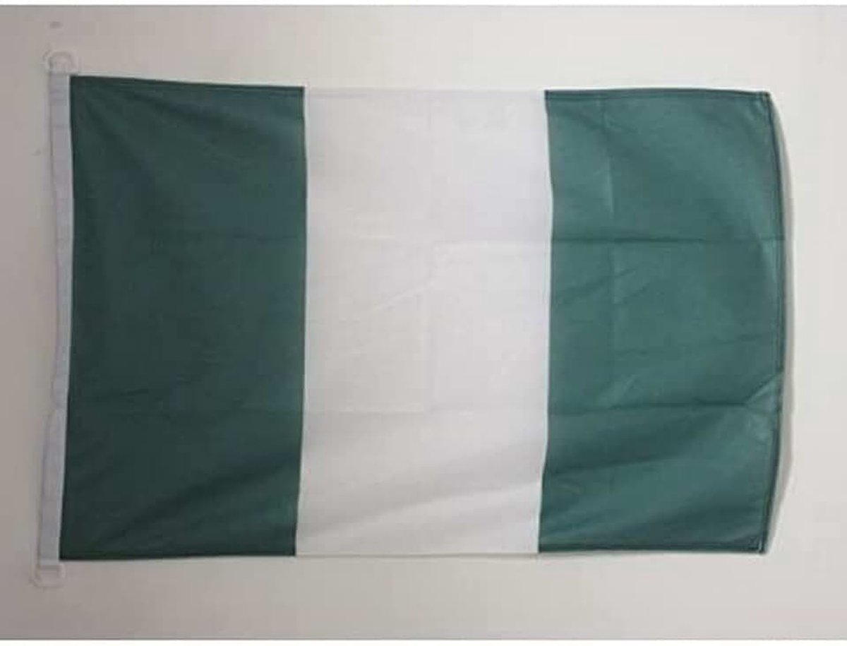 Nigeria Nautische Vlag 45x30cm - Nigeriaanse bootvlag 30 x 45 cm - AZ VLAG