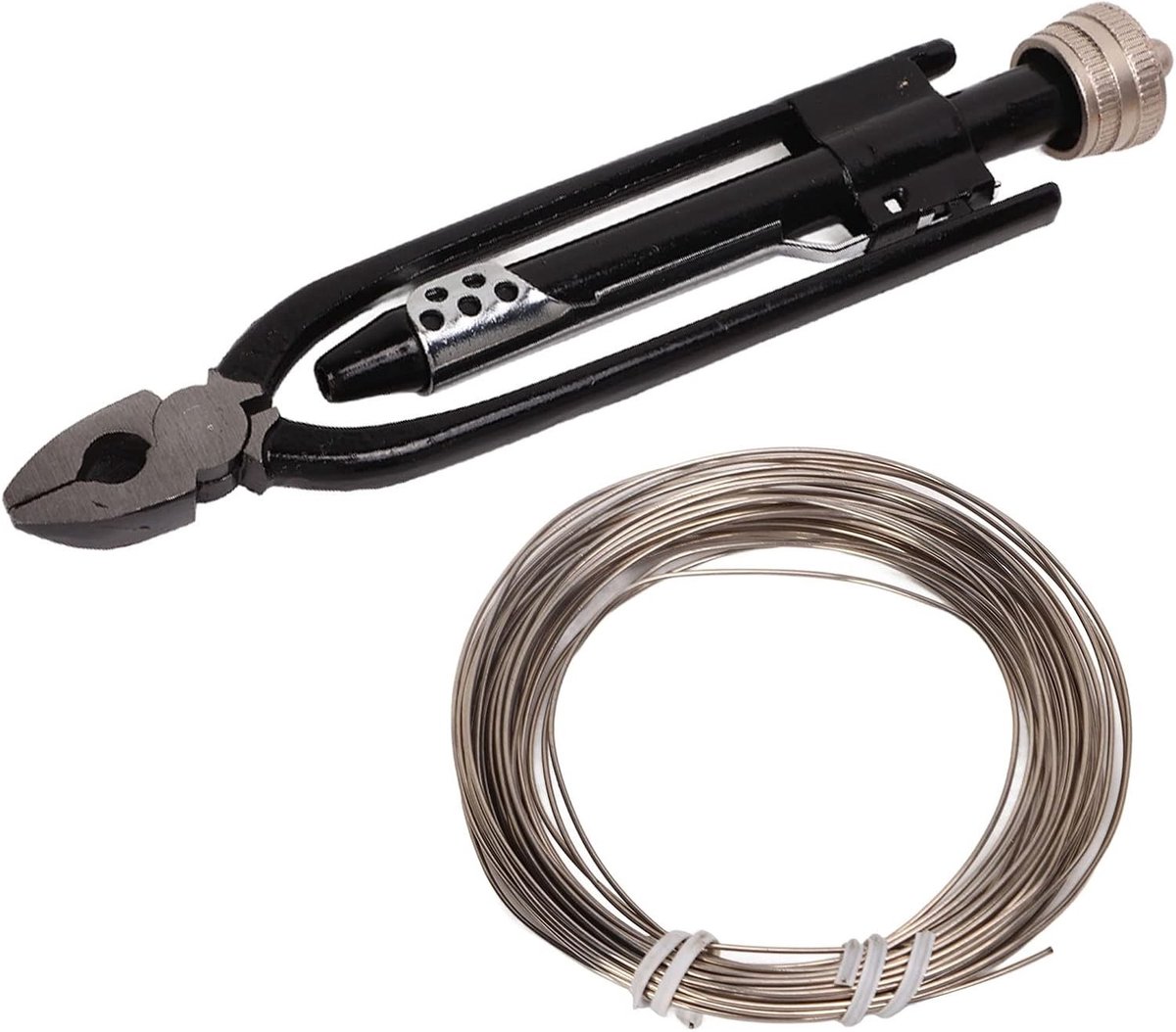 Veiligheidsdraad Draai Tangen voor Luchtvaart, Auto en Industrie - 6 inch Draad Tangen met 25ft Carbon Staal Draad en Twisting Tool voor Precisiewerk
