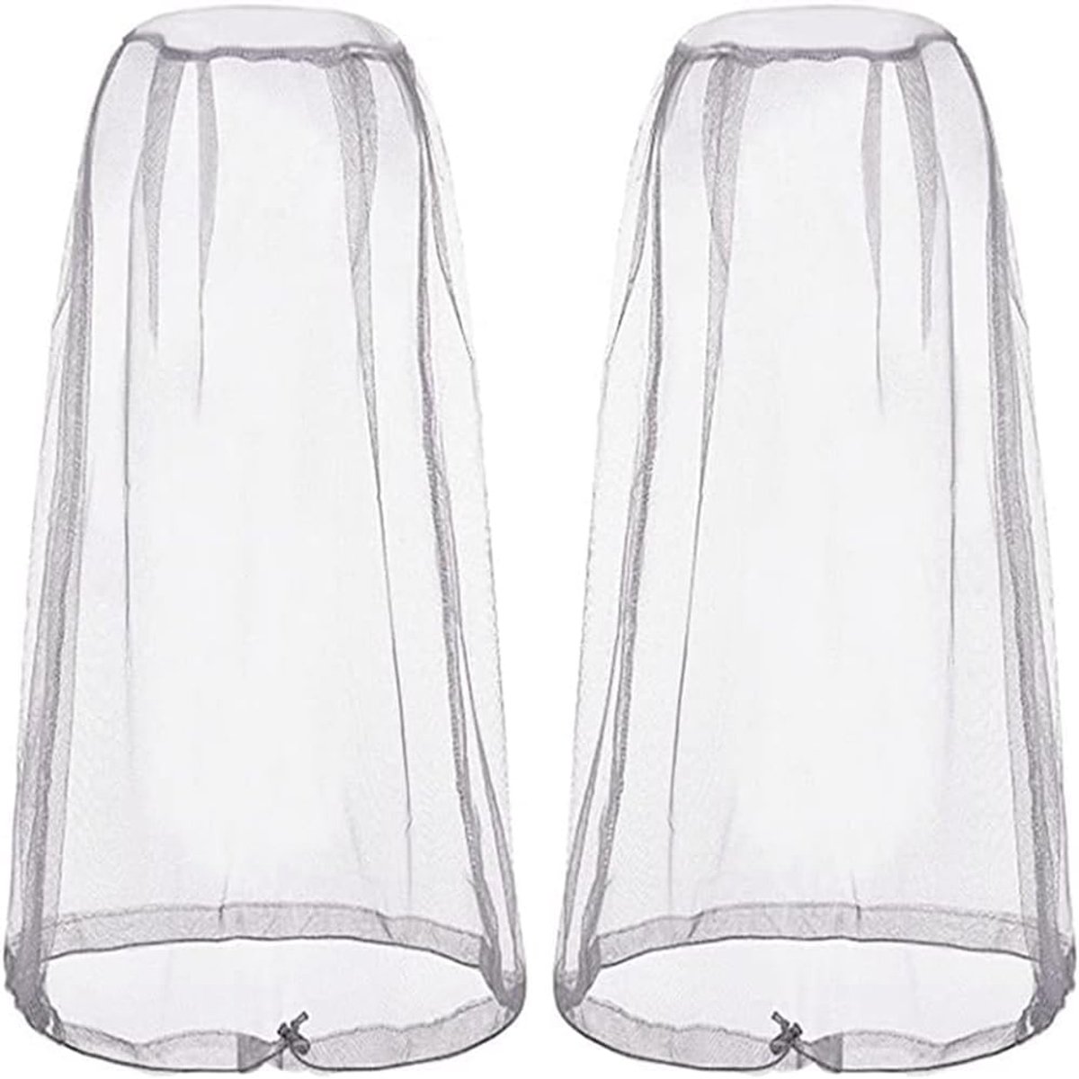 Klamboe van nylon voor het gezicht, 2 stuks insectennet voor imkerhoed, gezichtsmasker, hoofddeksel voor outdoor, wandelen, kamperen, klimmen, vissen en wandeltochten