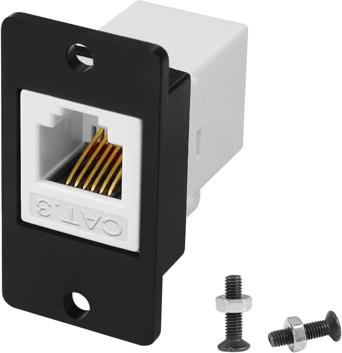 Telefoonadapter RJ12 6P6C - Rectangulaire panel - Vast te monteren - Voor modem telefoon communicatie