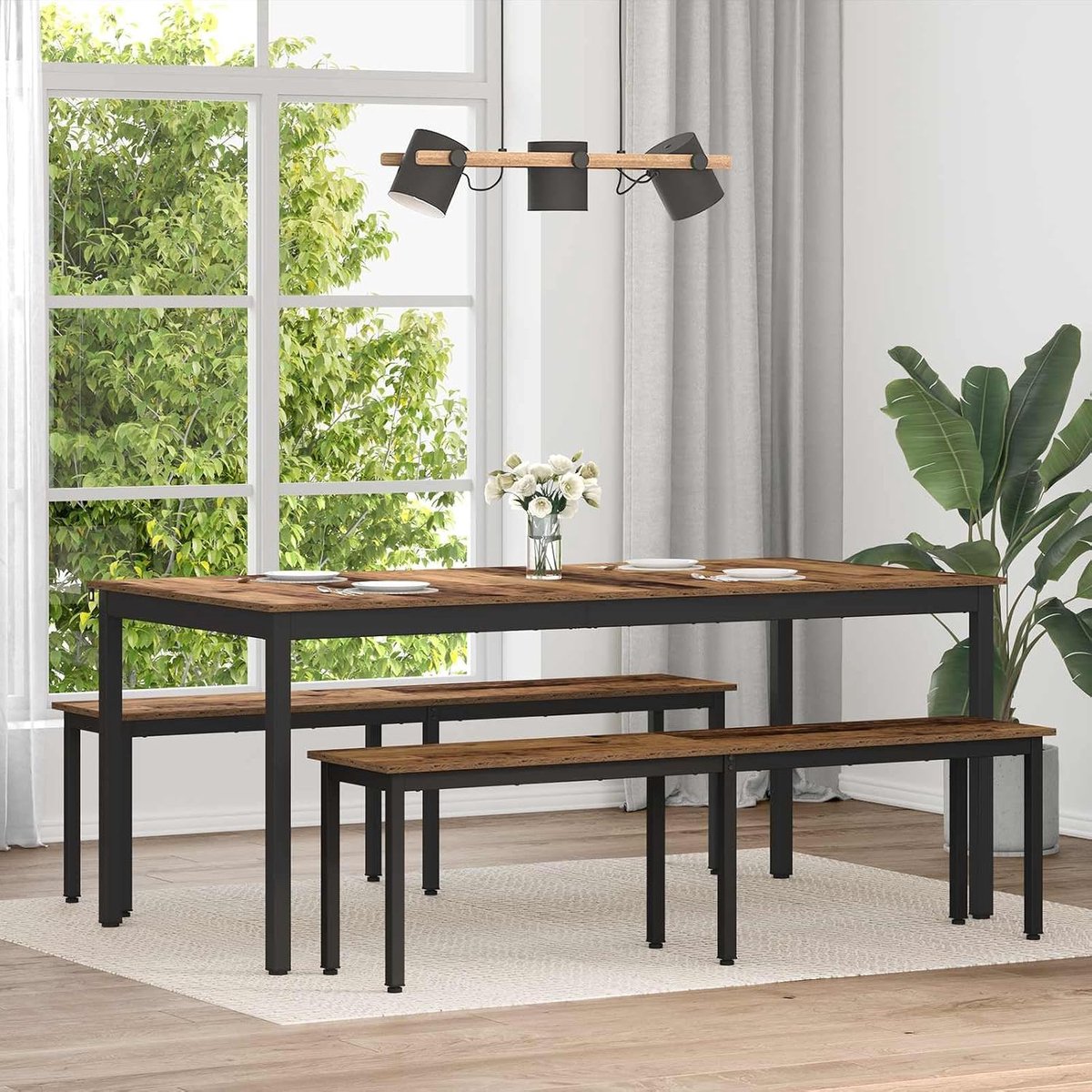 Hout Rechthoekig Eettafel 180 x 90 x 75 cm