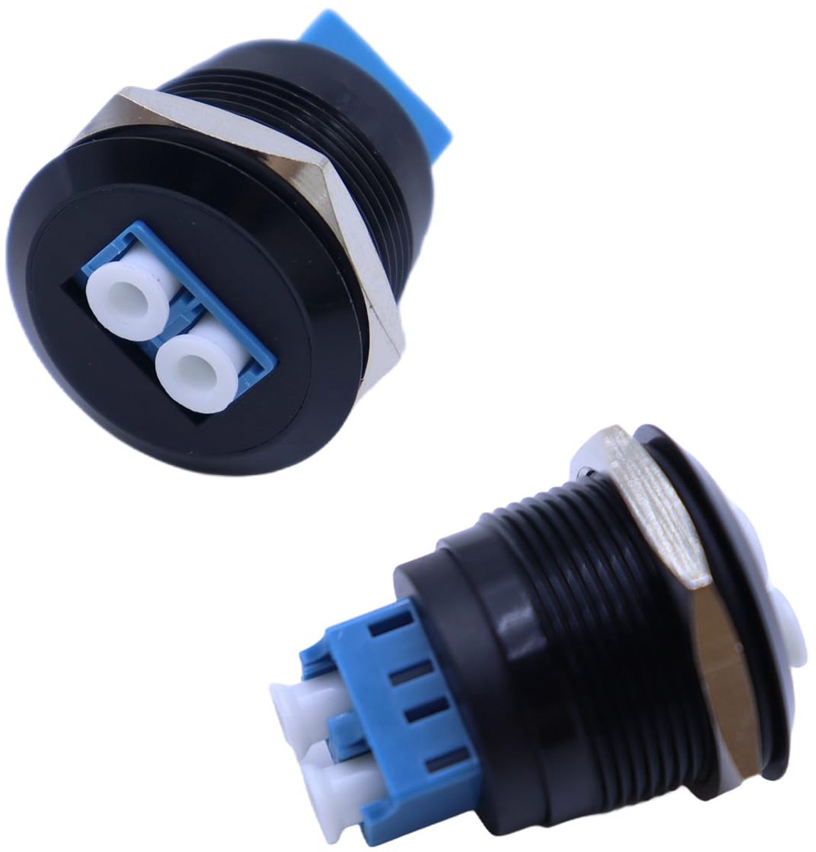 Glasvezel koppeling adapter LC naar LC - paneelmontage - voor wandplaten - patchpanelen en oppervlakte gemonteerde doos