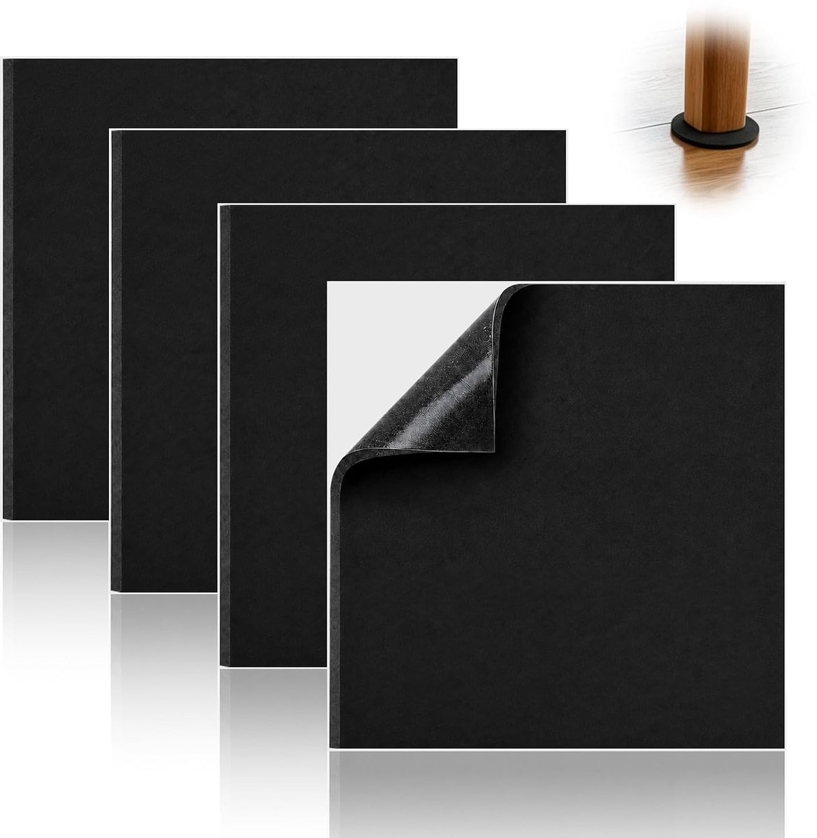 4 stuks 15 x 15 x 2 cm schuimplaat zelfklevende garage wandbescherming schuimrubber rubberen plaat isolatiemat