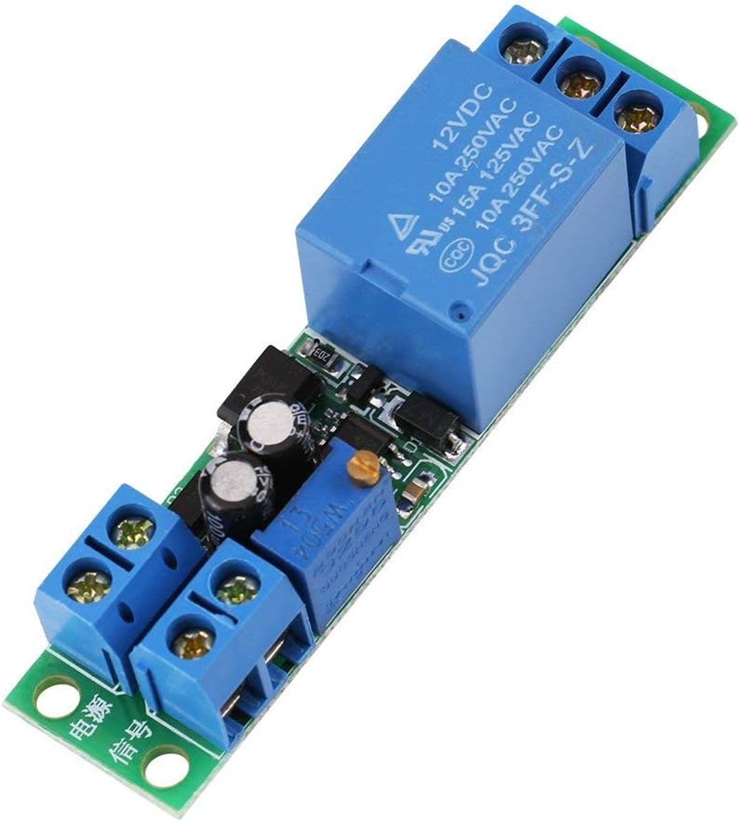 Tijdvertraging module 12V - instelbaar - 0-25 seconden - schakelmogelijkheid - ideaal voor automatisering