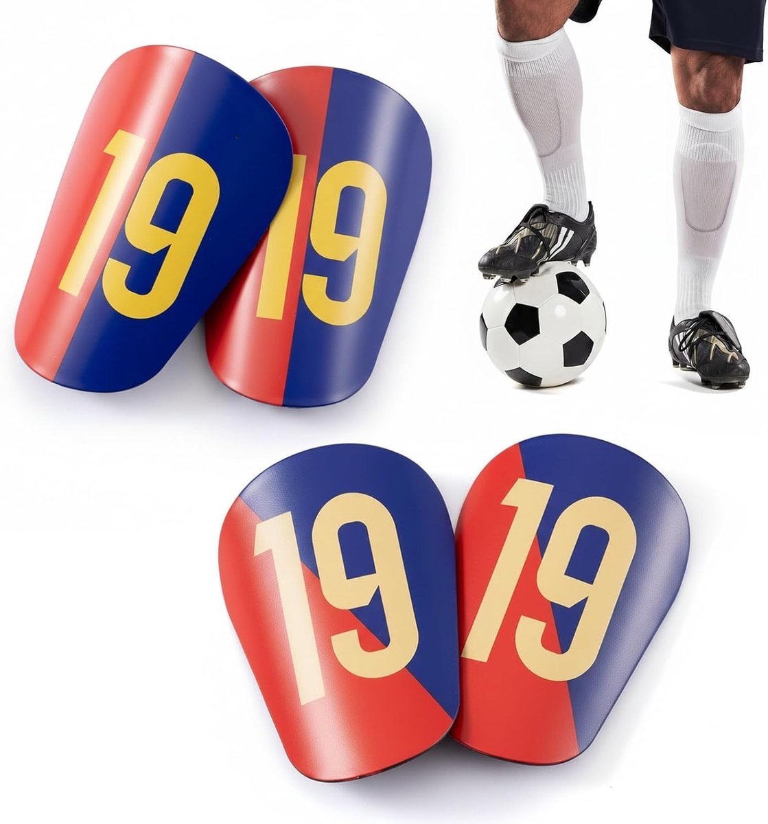 Scheenbeschermers, 10 x 6 cm, klein, licht en ademend, uniseks, ter bescherming van de onderbenen, geschikt voor voetbalwedstrijden, joggen en wandelen