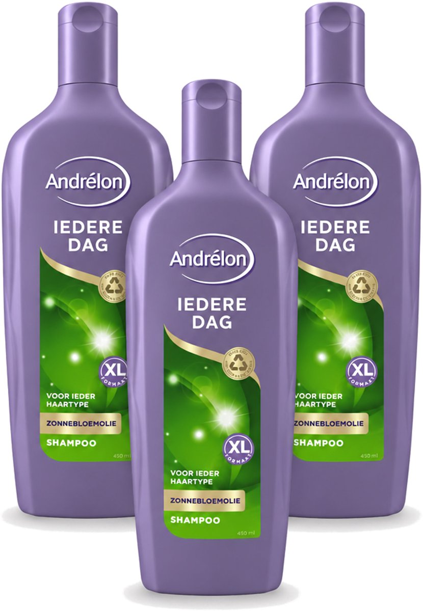 3 x Andrélon - Iedere Dag - Shampoo - 450 ml - Bulkverpakking - 3 stuks