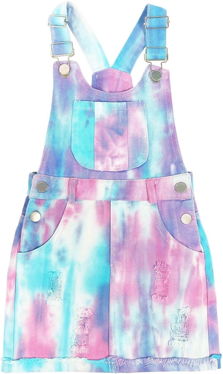 4-10T Little & Big Meisjes Jarretels Overalls Star Denim Jurk - - XL