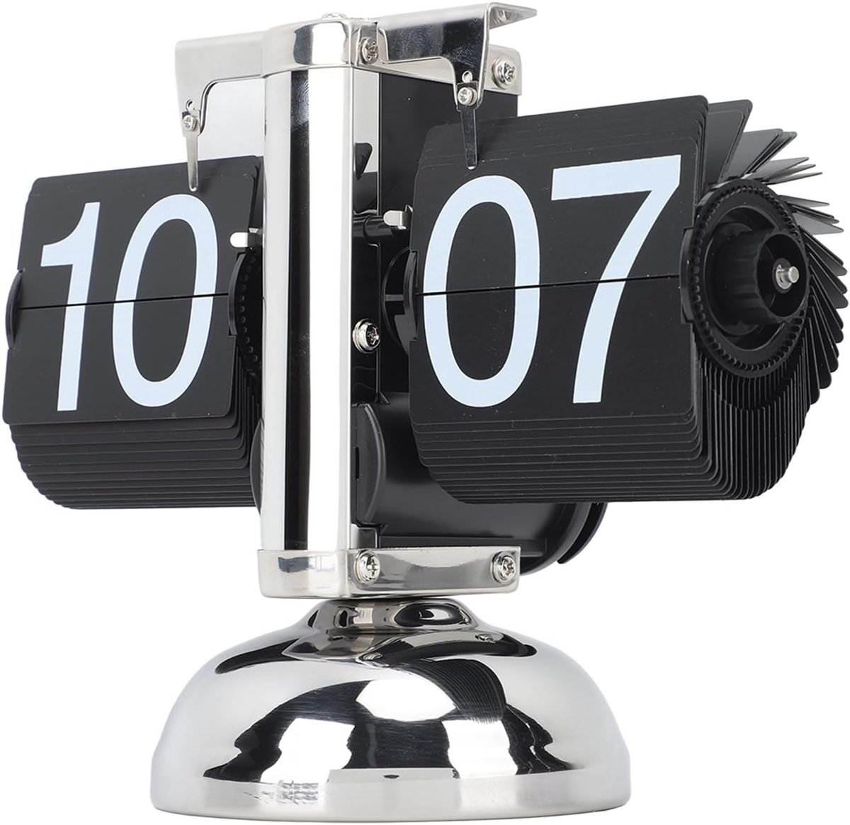 Retro Mechanische Flip Klok met Grote Digitale Weergave, Opvouwbare Klok voor Thuis en Kantoor, 24 Uur Formaat, Decoratieve Tafelklok