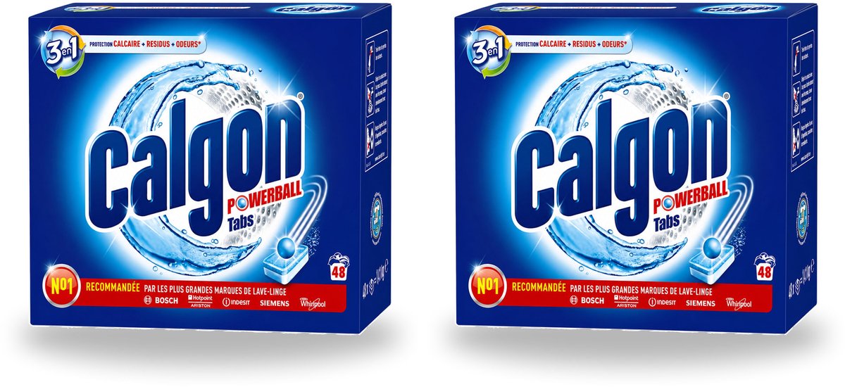 2 x Calgon - 3in1 Tabletten - 48 tabletten - Voordeelverpakking - 2 stuks