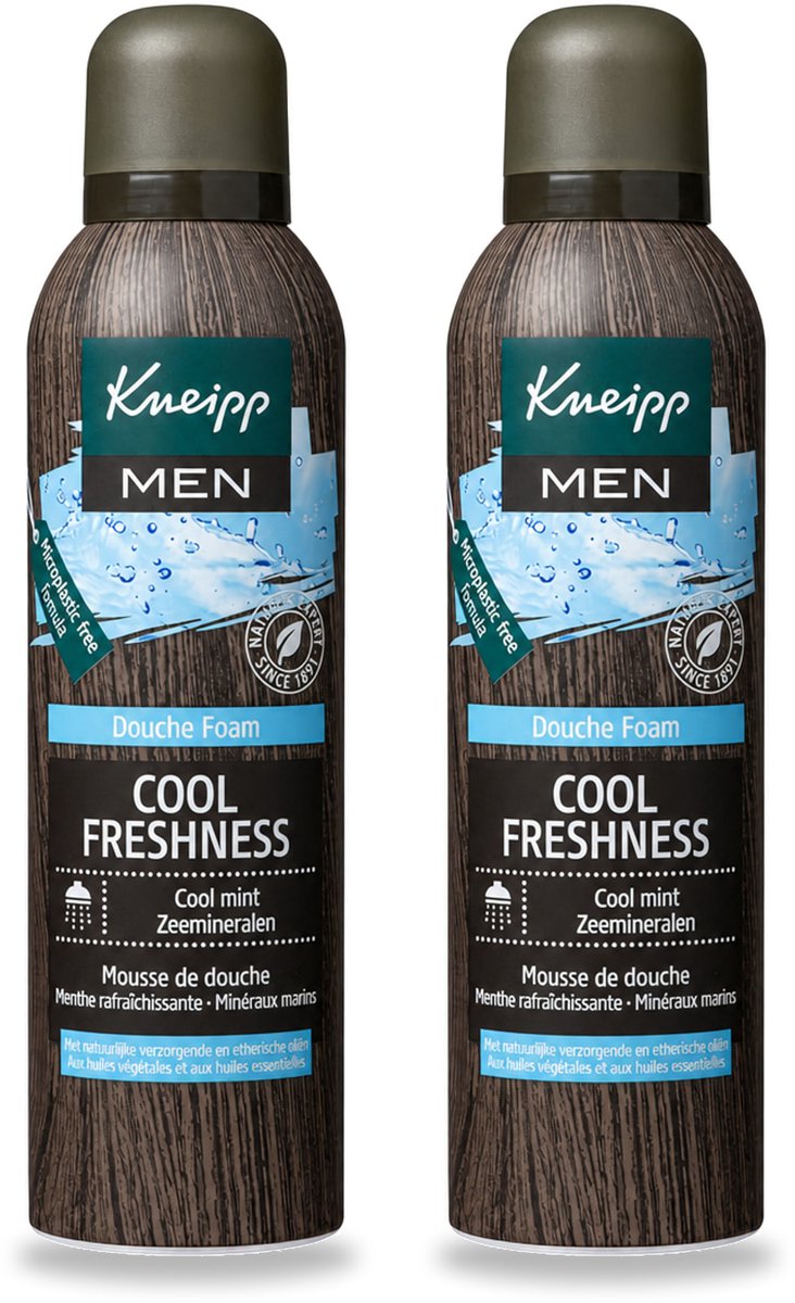 2 x Kneipp - Douche schuim - Men Cool Freshness - Frisse geur - 200 ml - Voordeelverpakking - 2 stuks