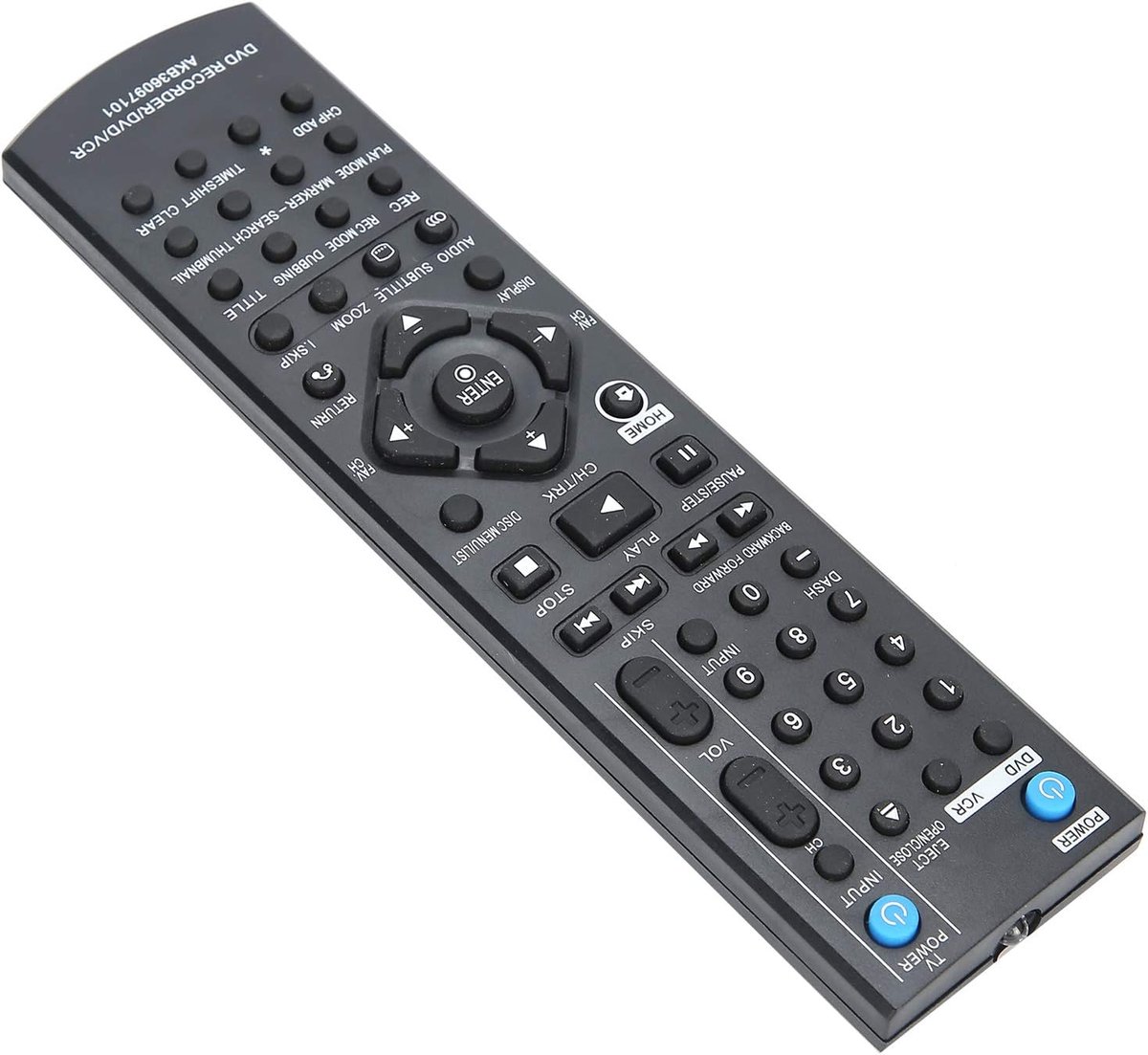 Afstandsbediening voor dvd-speler Rc39, DVD-recorder Akb35912 afstandsbediening, VCR afstandsbediening accessoires, DVD VCR DVdr recorder controller afstandsbediening vervanging voor Rc286H Rc297H