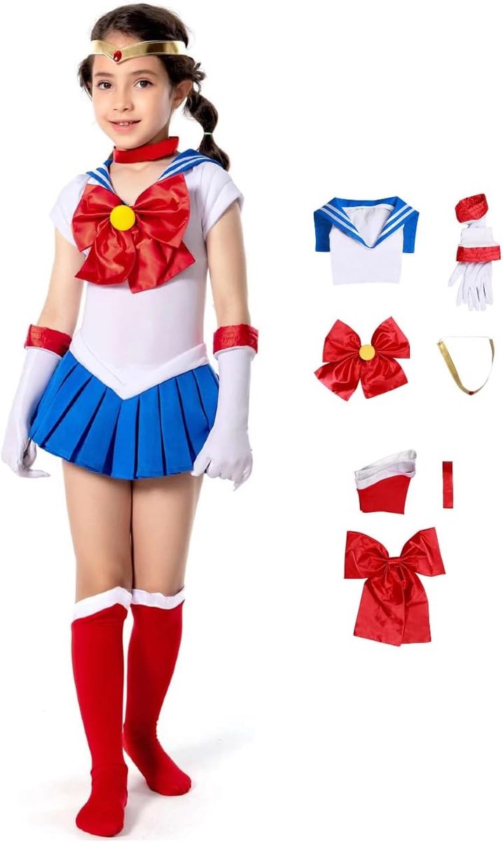 Japanse school uniform zeeman jurk JK kostuum Halloween cosplay geplooide rok outfit, hoogte 90 cm-150 cm