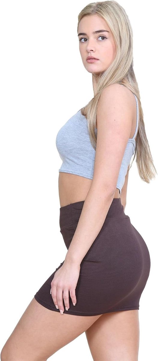Microrok voor dames, Y2k mini-rok met hoge taille, bodycon, effen potlood, rekbaar, sexy rok, rok voor dames, VK