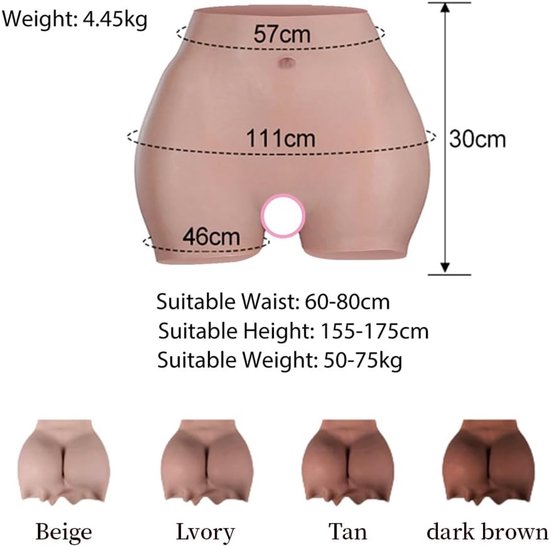 Buttock verbeteraar control broekje met nep vaginale panty shaper voor crossdressers cosplay — afbeelding 3