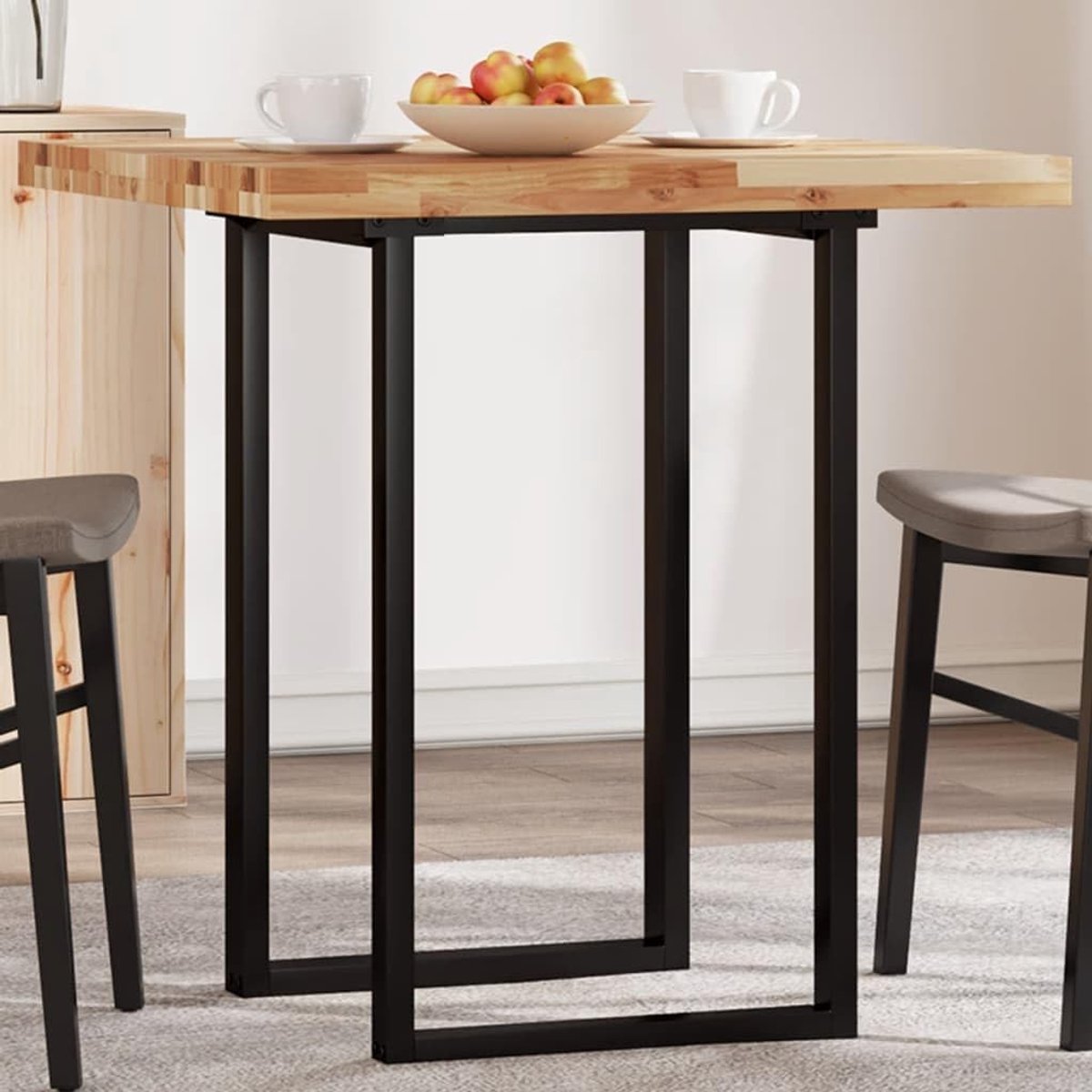vervangend tafelblad, eettafelblad, houten tafelblad, vervangingsplaat voor tafel, geschikt voor restaurant, eetkamer, café, hotel, vierkant, 70 x 70 x 4 cm, massief hout, acacia