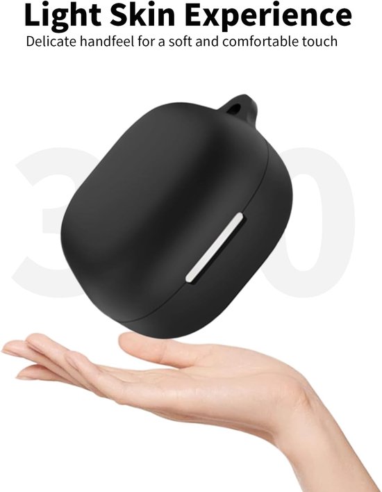 hoes voor Soundcore R60iNC open-ear koptelefoon, schokbestendig, toergy waterdicht, zacht en duurzaam, met koord, sleutelhanger en reinigingstool, zwart — afbeelding 2