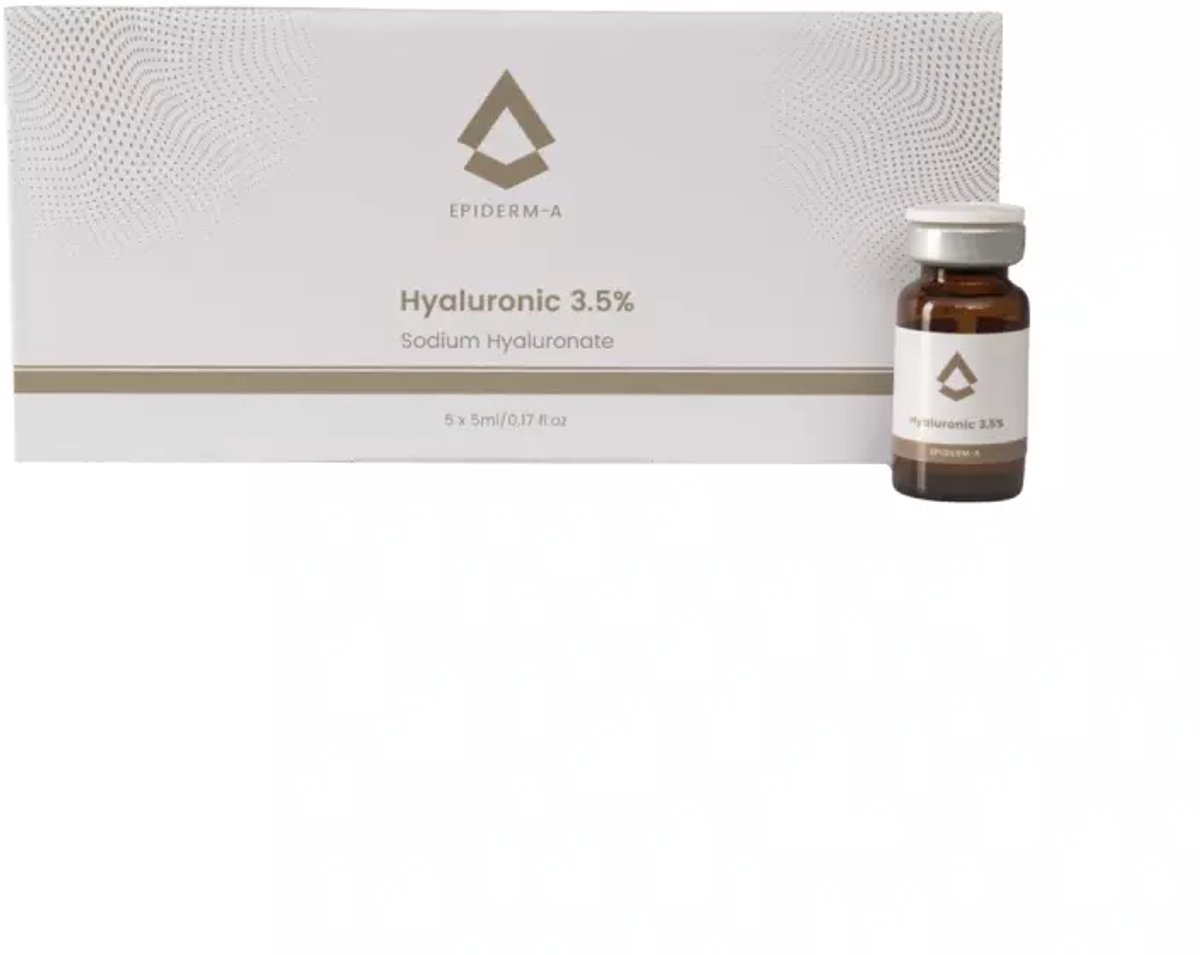 EPIDERM-A Hyaluronic 3,5 % / Skinbooster voor intensieve hydratatie 5 x 5 ml