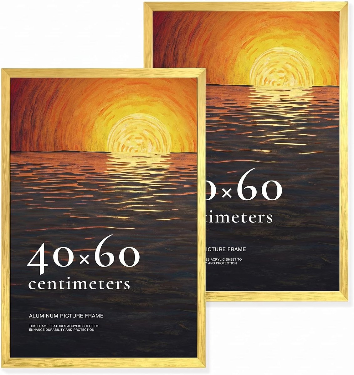 40x60 cm Aluminium Goud, 2 stuks