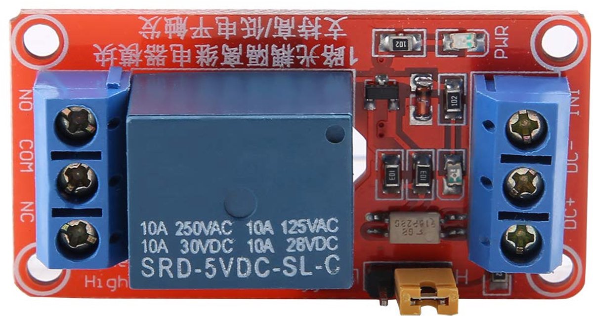 Lage Trigger Vier Bevestigingsbout Gaten Stabiele 1 Kanaals Relais Module Board Mini Maat Optocoupler 5 V / 12 V / 24 V voor Circuits(5V)