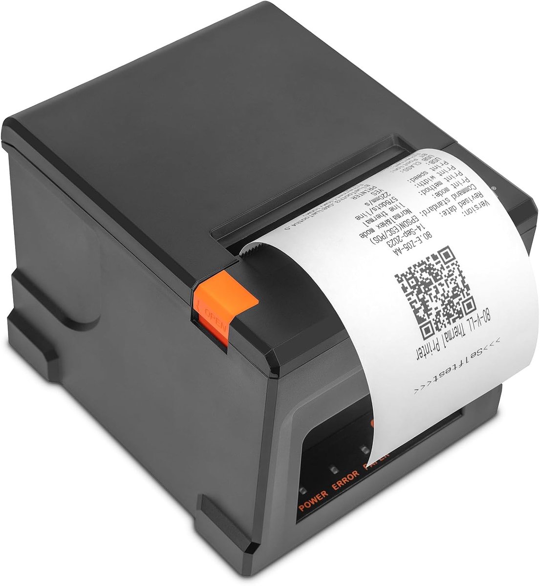 Thermische bonprinter 80 mm POS-printer ESC/POS automatisch snijden | Snelheid 220 mm/s | Stuurprogramma's Windows, MacOS, Linux | Wandmontage | USB, LAN, Bluetooth-verbinding