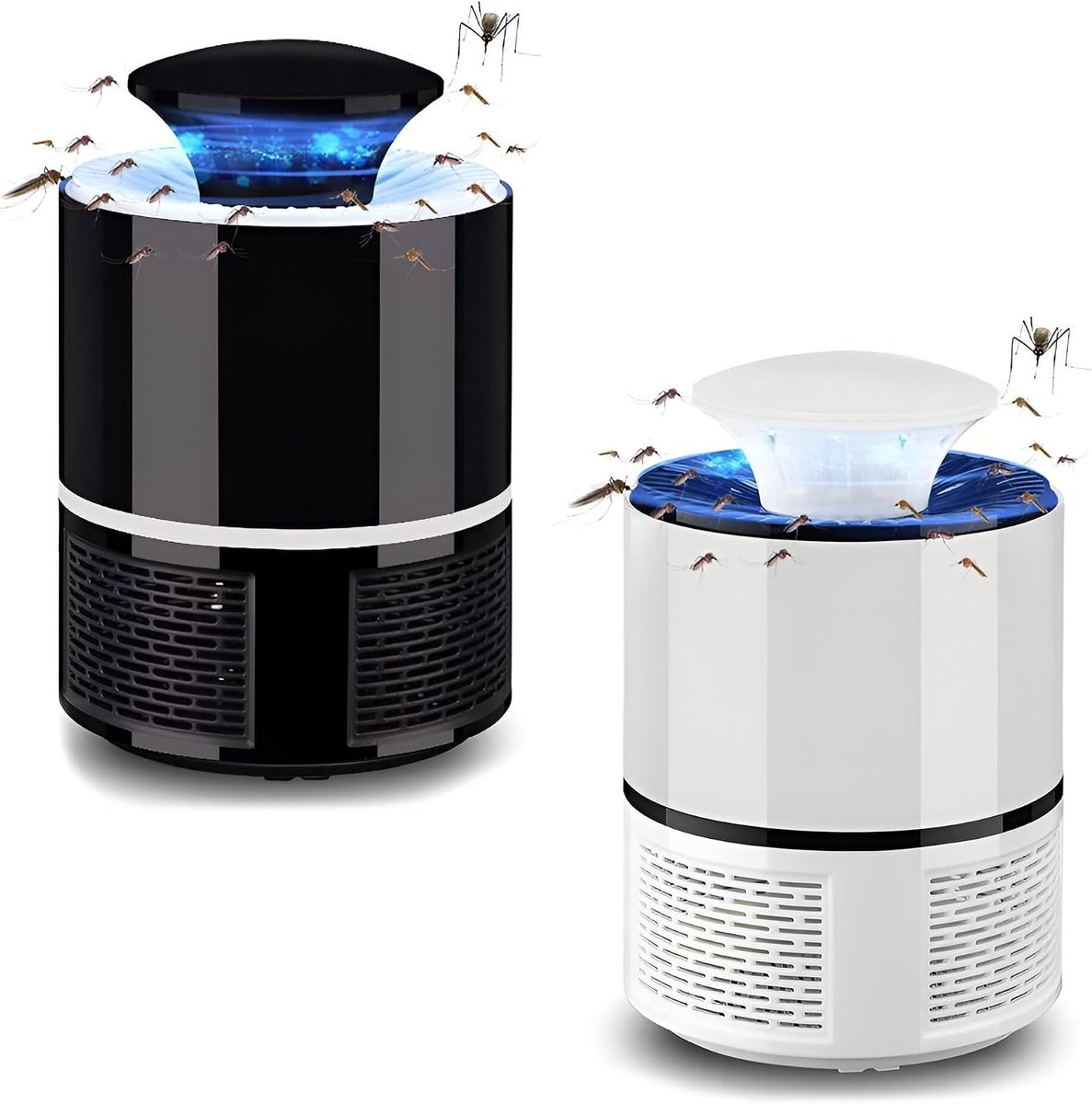 Stille uv-muggenlamp met USB-afzuiging, elektrische muggenval met anti-lekreservoir