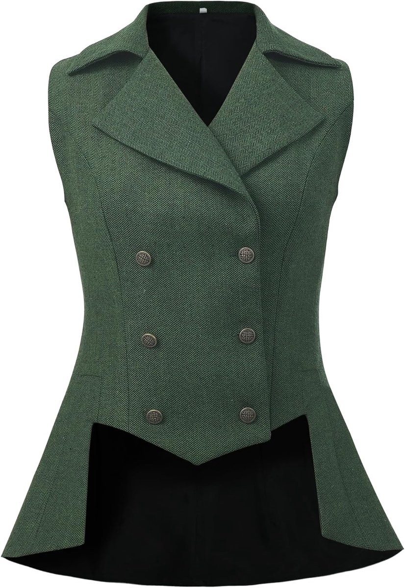 damesvest, jaren 20-outfit, renaissance, tweed, tailcoat, gothic, steampunk, vest, jas top